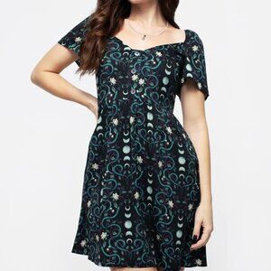 Disturbia Pythia Print Button Front Mini Dress NWT
